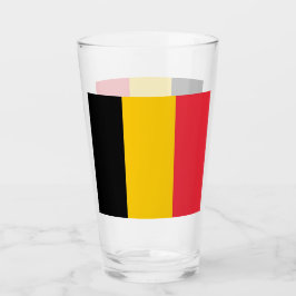Patriotiskt glas kopp med flagga från Belgien