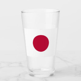Patriotiskt glas kopp med flagga från Japan