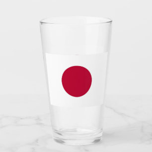 Patriotiskt glas kopp med flagga från Japan