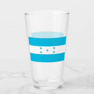 Patriotiskt glas kopp med flagga Honduras