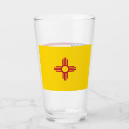 Patriotiskt glas kopp med flagga i New mexico