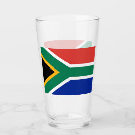 Patriotiskt glas kopp med flagga i södra Afrikan
