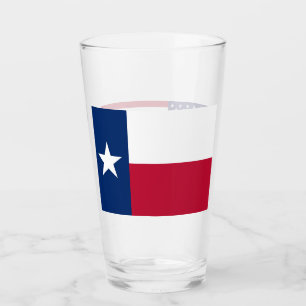 Patriotiskt glas kopp med flagga i Texas