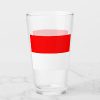 Patriotiskt glas kopp med flagga Indonesien