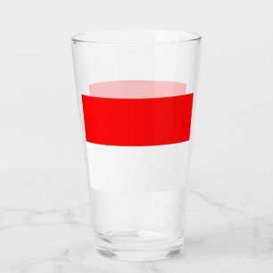 Patriotiskt glas kopp med flagga Indonesien