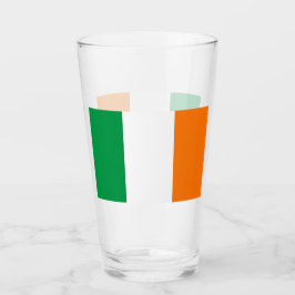 Patriotiskt glas kopp med flagga Irland