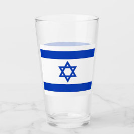 Patriotiskt glas kopp med flagga Israel