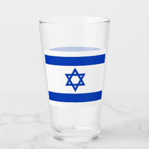 Patriotiskt glas kopp med flagga Israel