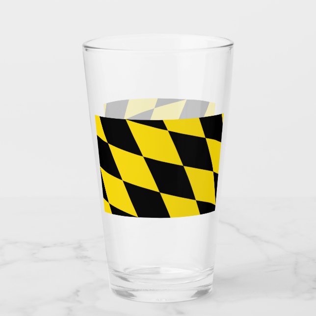 Patriotiskt glas kopp med flagga München (Framsida)