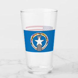 Patriotiskt glas kopp med flagga Nordmariana