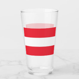Patriotiskt glas kopp med flagga Österrike