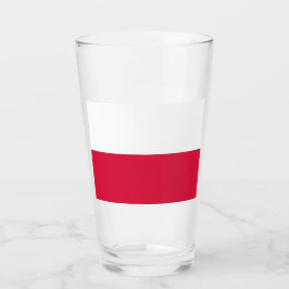 Patriotiskt glas kopp med flagga Polen