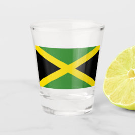 Patriotiskt glas med flagga av Jamaica