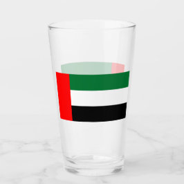 Patriotiskt glas med flaggan från Förenade Arabemi