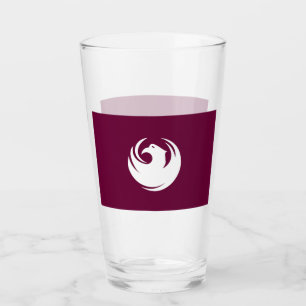 Patriotiskt glas med flaggan från Phoenix City
