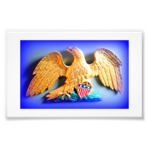 patriotiskt guld- örnfototryck fototryck