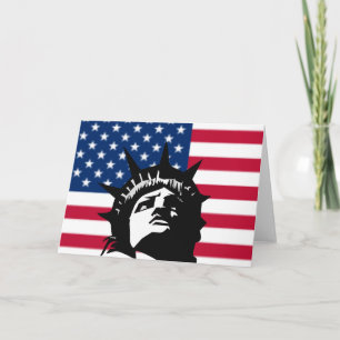 Patriotiskt hälsningkort kort