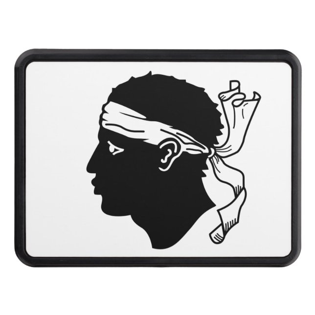 Patriotiskt hisstäcke med Flagga på Korsika Dragkroksskydd (Framsidan)