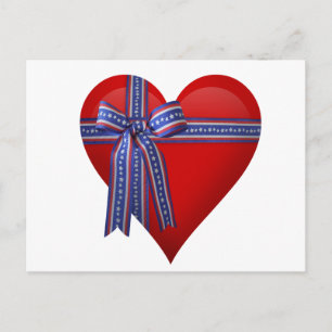 Patriotiskt hjärta-grafik vykort