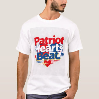 Patriotiskt hjärtslags konstverk t shirt