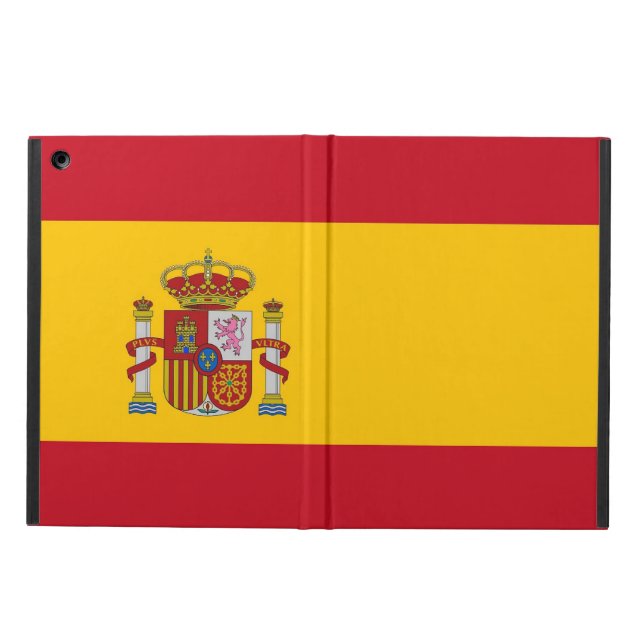 Patriotiskt ipad-fall med Flagga av Spanien iPad Air Skal (Utsidan)