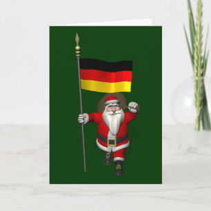 Patriotiskt Jultomten med tecken på Tysklant Helgkort