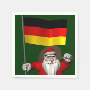 Patriotiskt Jultomten med tecken på Tysklant Pappersservett