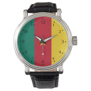Patriotiskt Kamerun Flagga Urklocka Armbandsur
