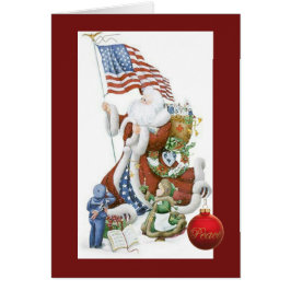 Patriotiskt kort för Santa fredhelgdag