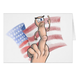 Patriotiskt långfinger hälsningskort