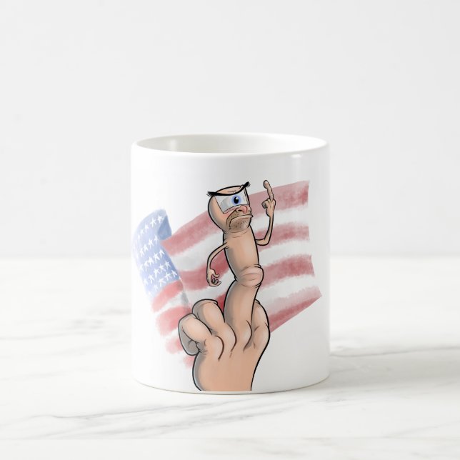 Patriotiskt långfinger kaffemugg (Center)