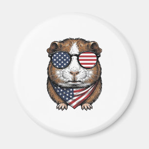 Patriotiskt marsvin antikt gravyr magnet