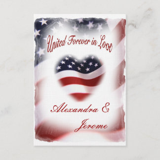 PATRIOTISKT militärt amerikanska flagganbröllop Inbjudningar