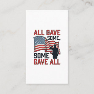 Patriotiskt Minne Allt Gav Vissa Vissa Gav Allt Sh Visitkort