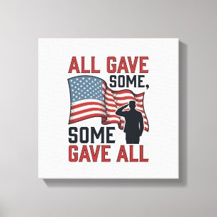 Patriotiskt Minnesmärke Alla Gav Några Några Gav A Canvastryck
