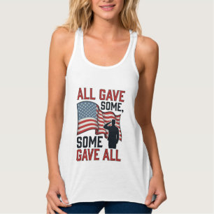 Patriotiskt Minnesmärke Alla Gav Några Några Gav A Linne Med Racerback