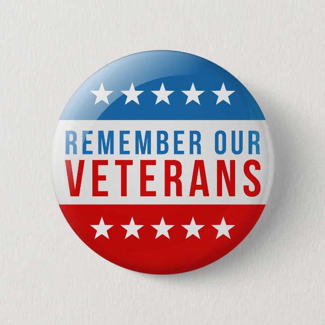 Patriotiskt minns vår flagga för blått för knapp (Framsida)