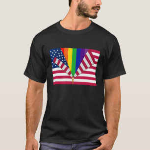 Patriotiskt OCH Bög-Vänskapsmatch T-shirt