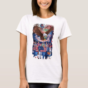 Patriotiskt Pride: Fjärde juli i Firande T Shirt