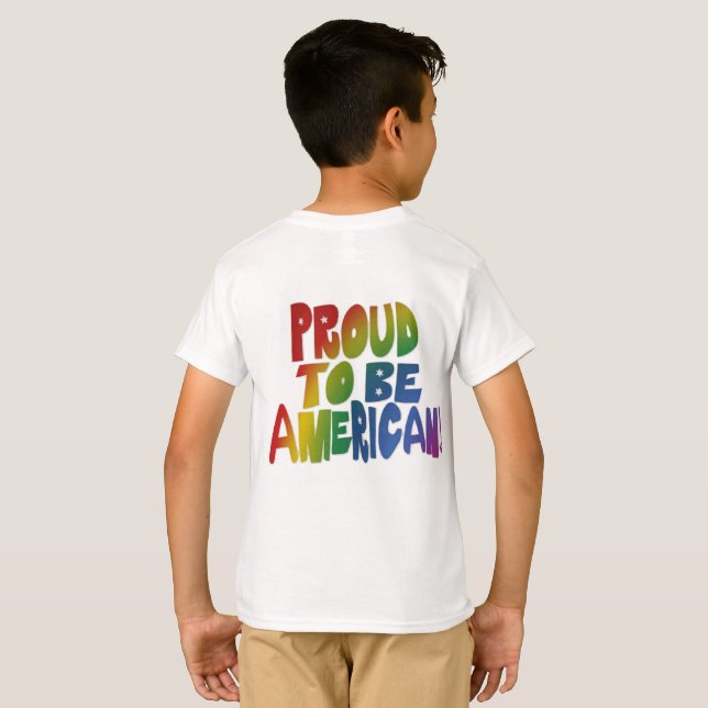 Patriotiskt Pride i Vibrant Färg T Shirt (Hel baksida)