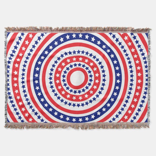 Patriotiskt ringmönster filt (Framsidan)