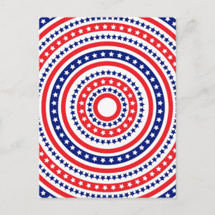 Patriotiskt ringmönster vykort
