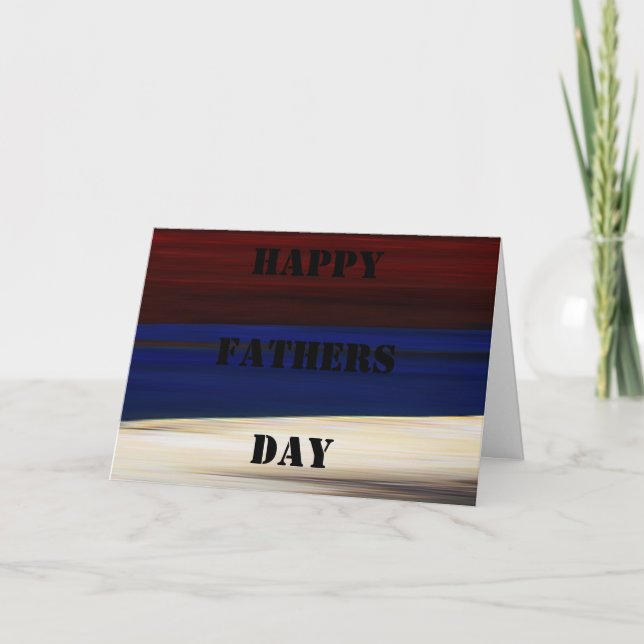 Patriotiskt rött vitt blått fars dag~-kort kort (Framsida)