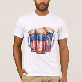 PATRIOTISKT RÖTT VITT BLÅTT MUGG AV NÖTKÖTT T SHIRT