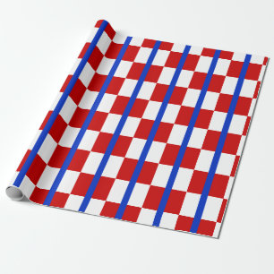 Patriotiskt rutigt inslagspapper presentpapper