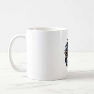 Patriotiskt skelett cowboy mörkt patriotiskt skele kaffemugg