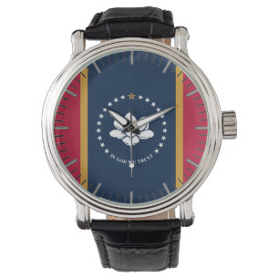 Patriotiskt specialur med Mississippiflagga  Armbandsur