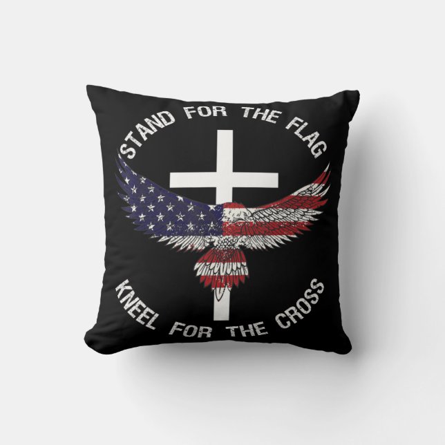 Patriotiskt ställ för Flagga Kneel för Kor Kudde (Framsida)