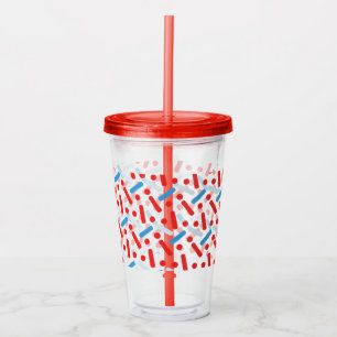 Patriotiskt stänk-mönster take away mugg