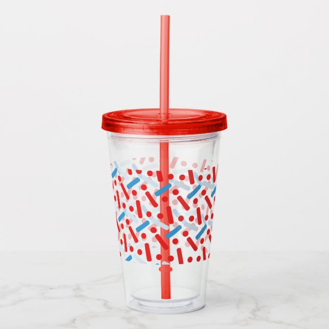 Patriotiskt stänk-mönster take away mugg (Framsida)